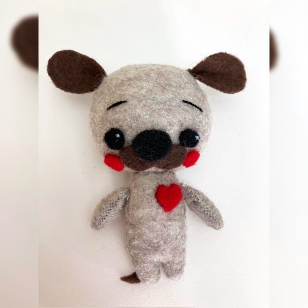 Miniature Felt Dog Doll - Image 3